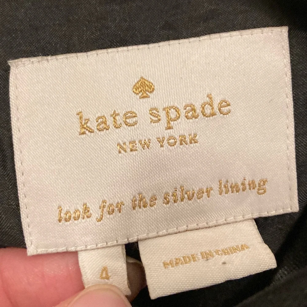 kate spade Black Sleeveless A-Line Mini Dress